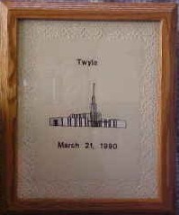 LDS Temple, Quilts, Bichon Frise, Wall Hanging, Machine embroidery, LDS temple gift, Quilts, Bichon Frise